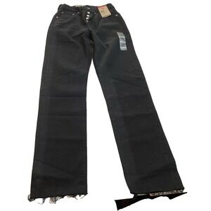 Levi's 501 women's Jeans 24x30 Black Button Fly